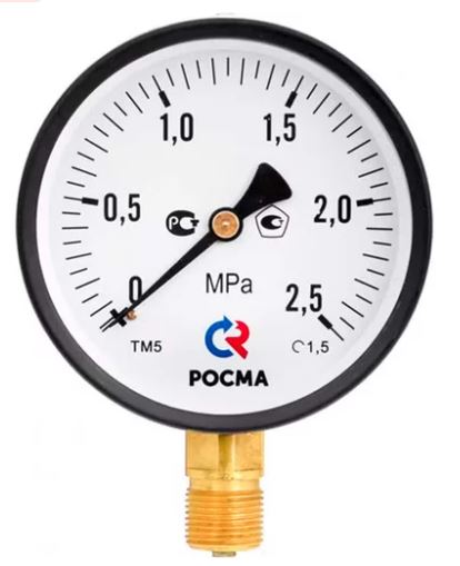 ТМ-510Р.00 (0-1,6MPa) G1/2.150C. 1,5 МАНОМЕТР 100 мм, ТИП-ТМ-510P, G1/2 (снизу), 0-1,6 MPa, кл. 1 — изображение 2